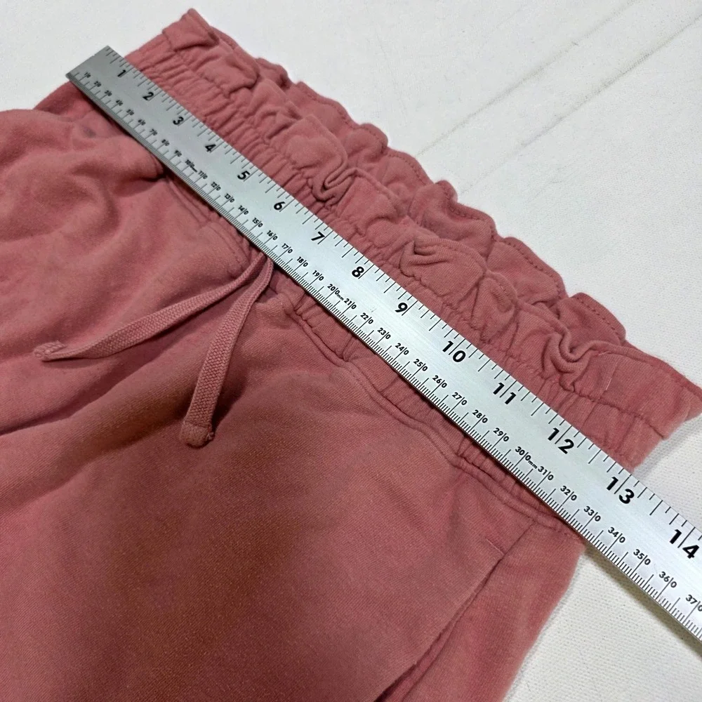 Hollister Sweat Shorts Womens XS Pink High Rise Paperbag Waist Lounge Gym Casual